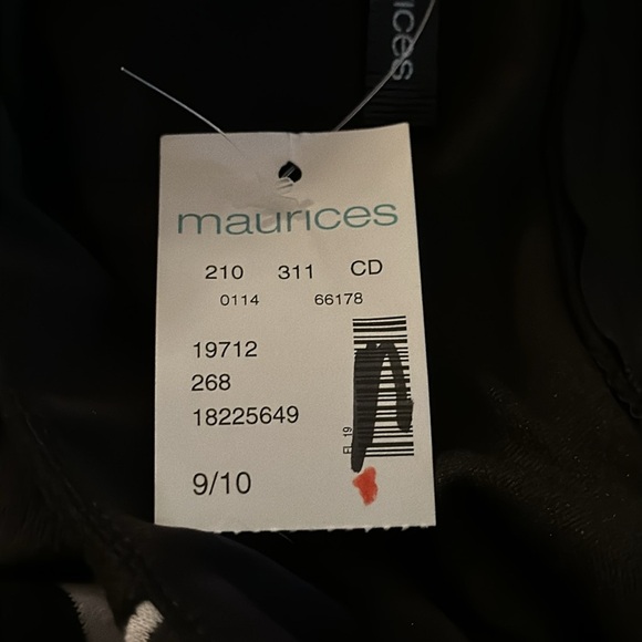 Maurices Black White Striped Sleeveless Sheath Dress NWT Size 9/10 #H1013 - Picture 11 of 11